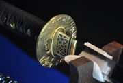 海浪铜装武士刀(血槽版)|T10钢烧刃|(LJG-1217-2)