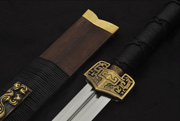 双槽锰钢汉剑|花梨木铜装|(LJG-2128)