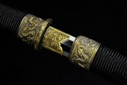 龙装环首汉剑|百炼花纹钢|(LJG-2199）