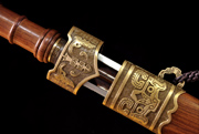 铜装越王剑|百炼花纹钢|(LJG-2275）