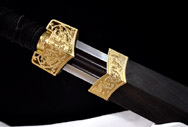 亮铜双槽汉剑|百炼花纹钢（LJG-2510） 人气指数：2955
