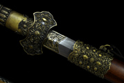 铜柄新唐剑|花纹钢烧刃（LJG-2522） 人气指数：3161